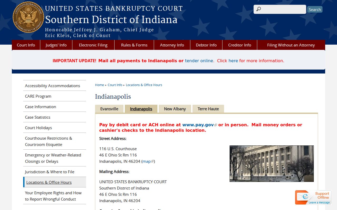 Indianapolis court docket federal bankruptcy court